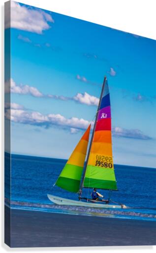 Beaching the Dinghy Canvas Print