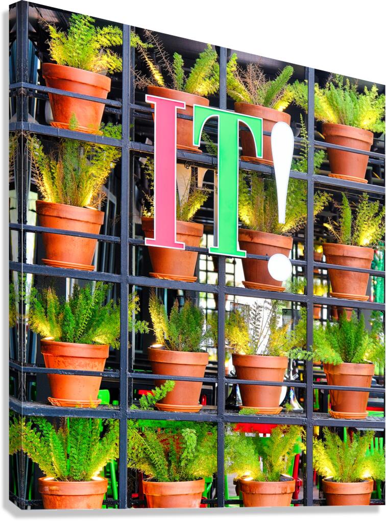 Plants with IT! Sign Canvas Print
