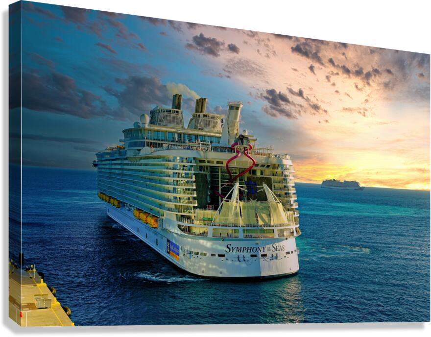 Symphony of the Seas Leaving CocoCay Canvas Print