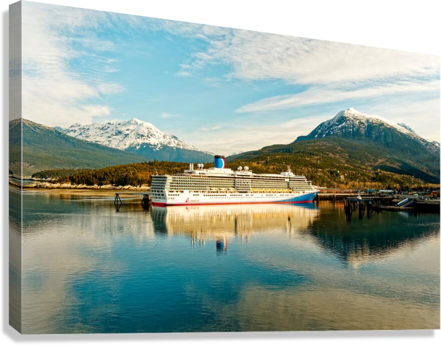 Cruise Ship in Juneau Alaska Canvas Print