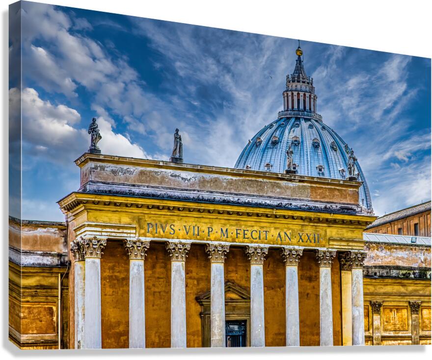 Ancient Columns and Saint Peters Basilica Canvas Print