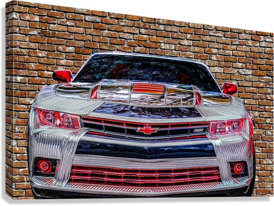 Old Brick Wall Different Colors Canvas Print