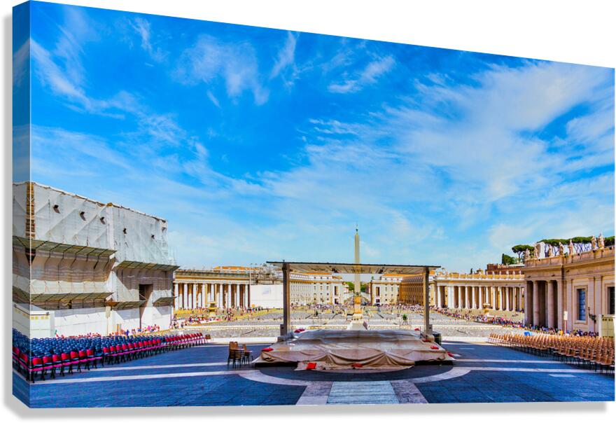 Plaza at Vatican Ready for Crowds Canvas Print
