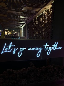 Lets go far together lights up the place.