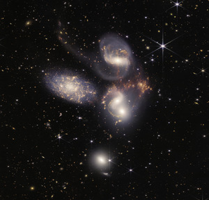 Stephan s Quintet NIRCam and MIRI Composite Image