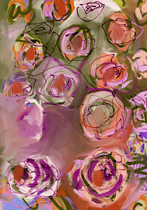 Early Morning Mist in the Rose Garden