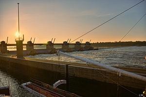 Sunrise At Olmsted Dam Kentucky