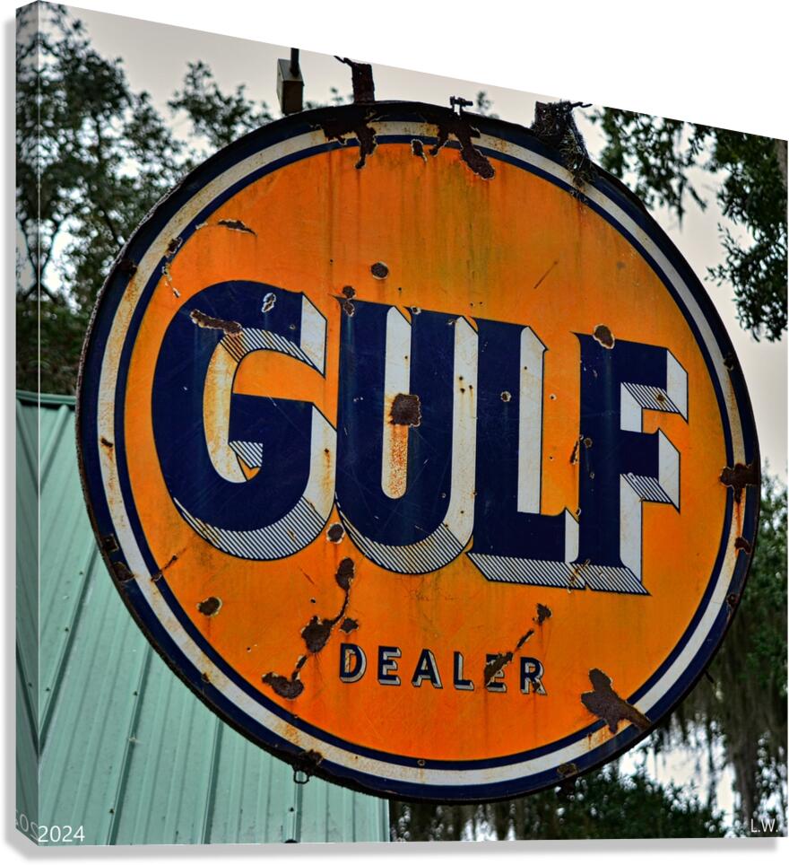 Gulf Dealer Sign by Lisa Wooten Photography Wall Art