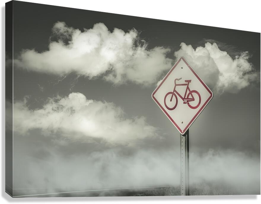 A striking and functional sign circular in shape Canvas Print