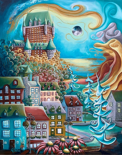 Mon Chateau au clair de lune Print