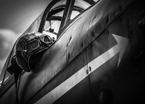 Aviator Cockpit B&W Series 001