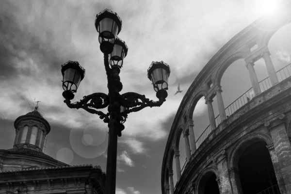 Sky and architecture - Valencia - Spain Print