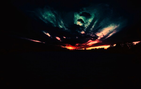 Burning Night Sky by Mr Apple