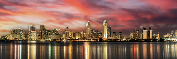 San Diego Skyline Sunset Print