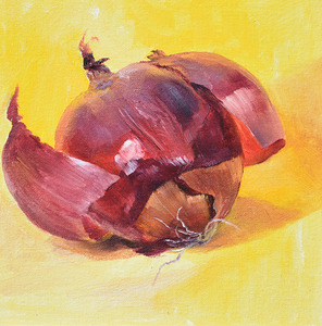 The Red Onion Original Painting Nina Koba by Nina Koba