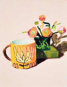 original oil painting orang mug by Nina Koba