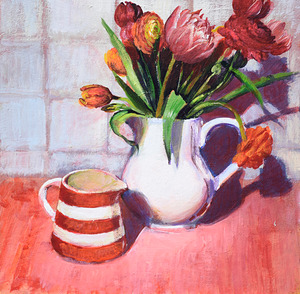 My Kitchen Table Morning - Oil Paintin by Nina Koba