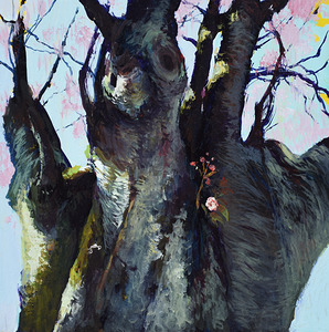 original oil painting spring oldtree by Nina Koba