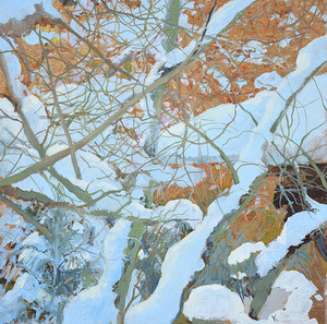 Winter Snow -  Oil on Canva by Nina Koba