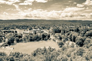 Country Town with Clouds
