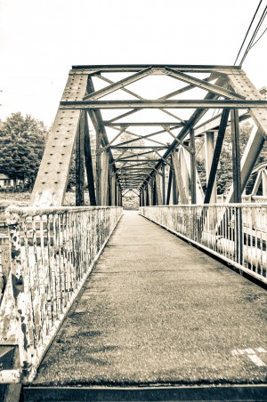 Weathered Bridge in Rural Town