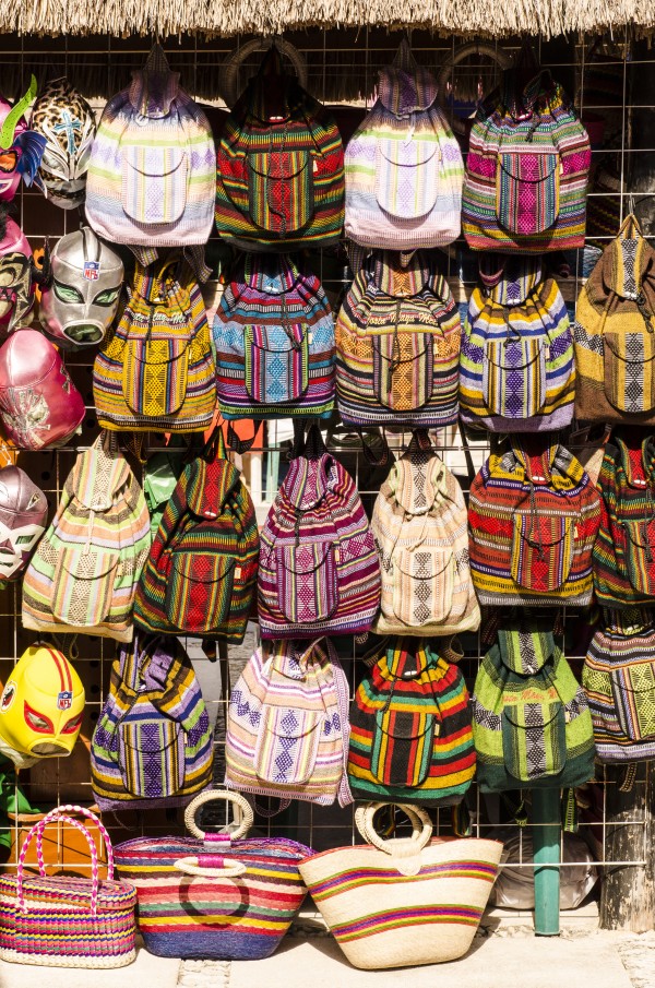 Roatan Colorful Knapsacks by David Pinter