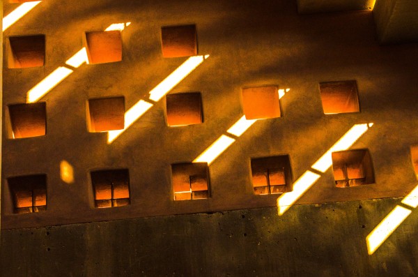 Light Cast on Concrete Wall by David Pinter