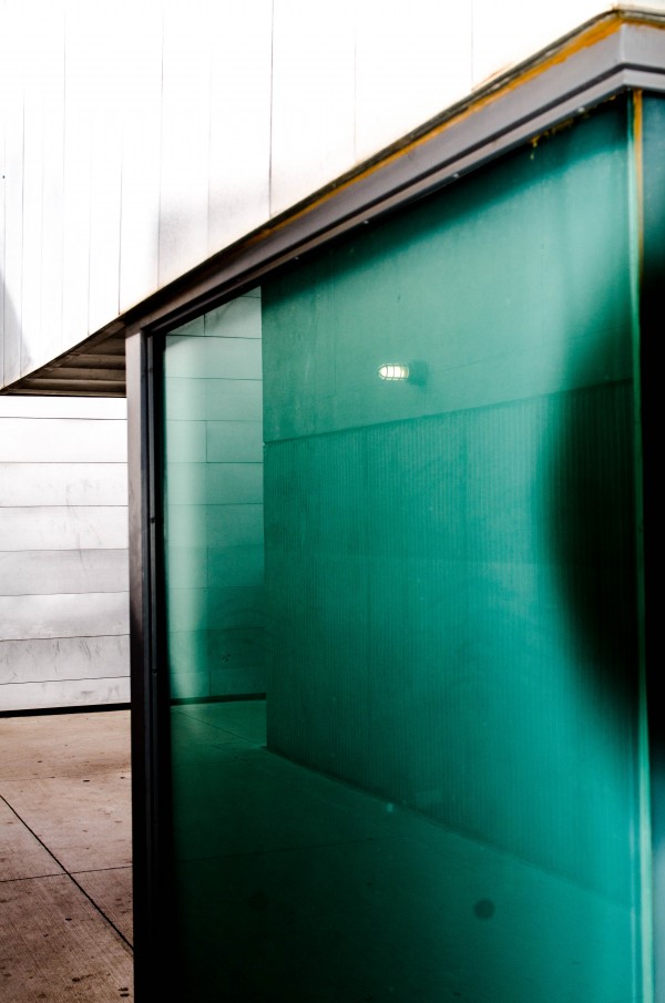 Green Glass Reflection Print
