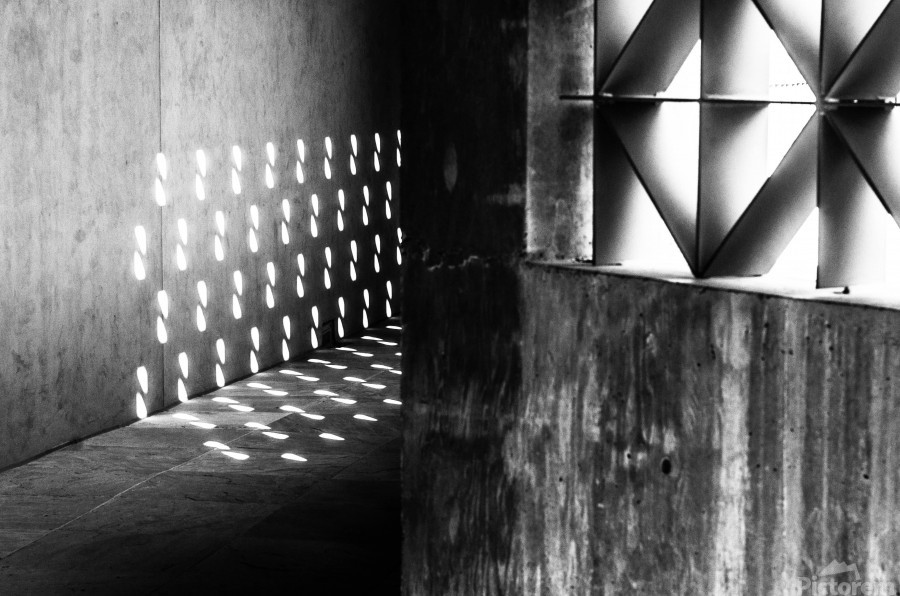 Light Pattern Cast on Concrete