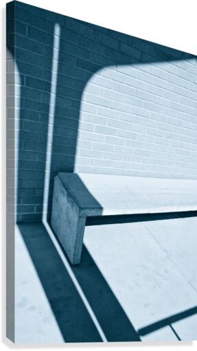 Shadow on a Bench Canvas Print
