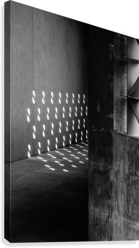 Light Pattern Cast on Concrete Canvas Print