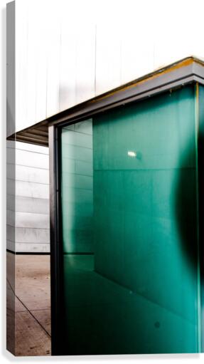 Green Glass Reflection Canvas Print