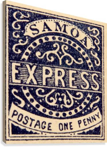 Samoa 2 Stamp Canvas Print