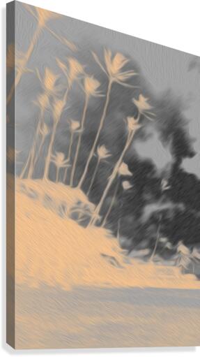 Sunset Palm Trees Canvas Print