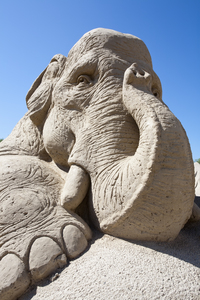 Sand sculpture elephant