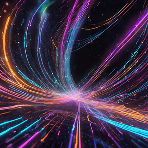  Interstellar Data Stream  A vibrant visualizatio