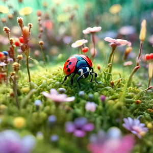 close up sequence green grass surrounded by flow.