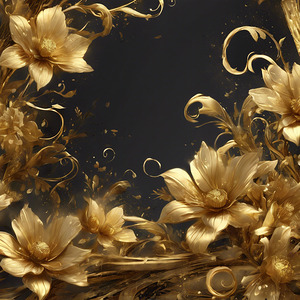 golden floral symphony