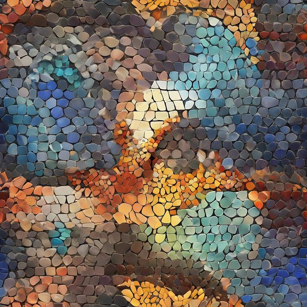 mosaics abstract art Print