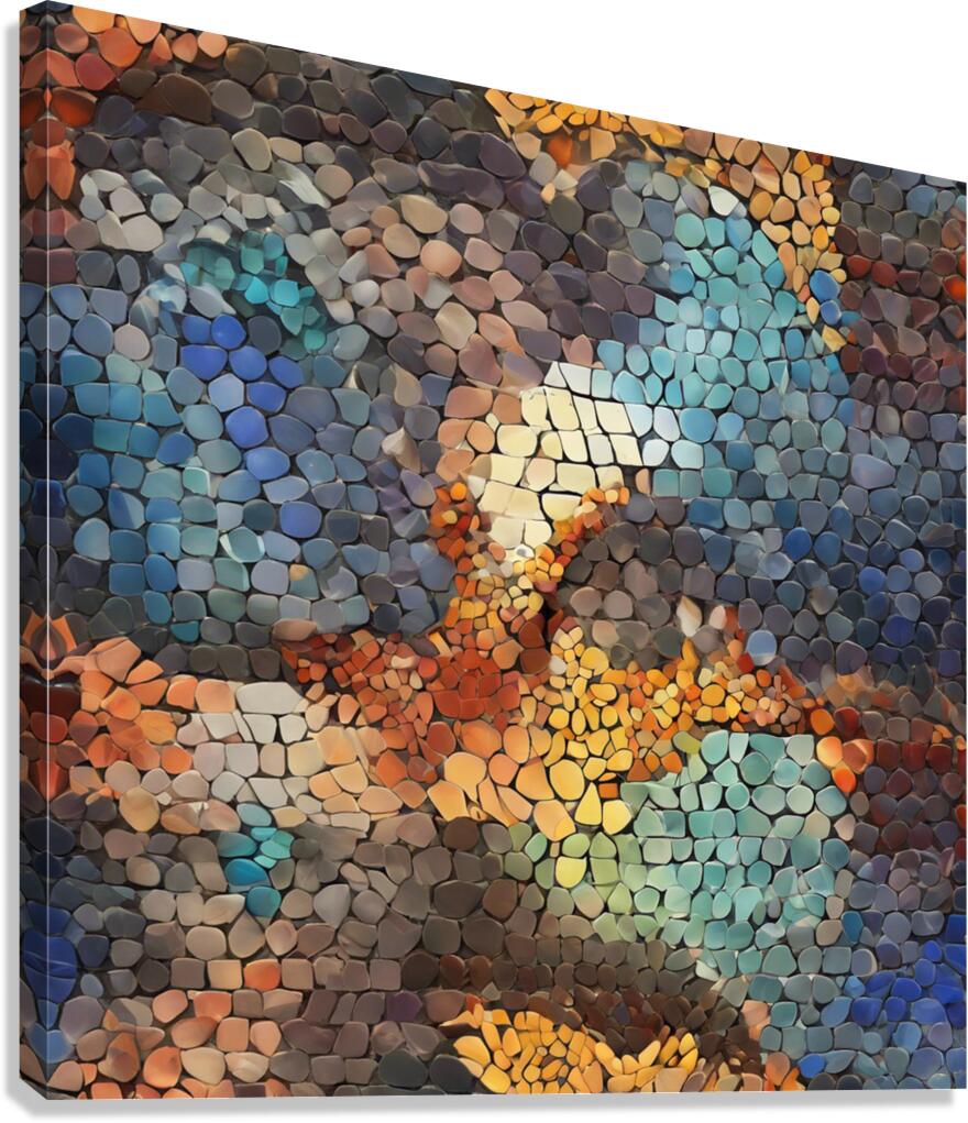 mosaics abstract art Canvas Print