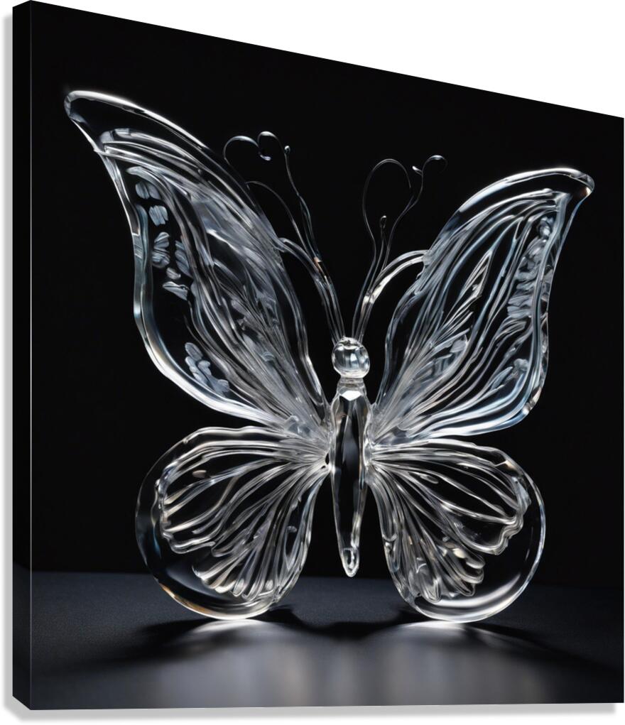 a breathtaking crystal quartz glass sculptu ofdel Canvas Print
