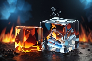 Default an ice cube next to a fire cube captured