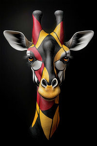 geometric giraffe john print