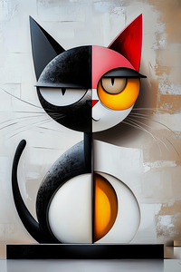 cat abstract john print bd 2