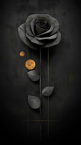 black rose John print