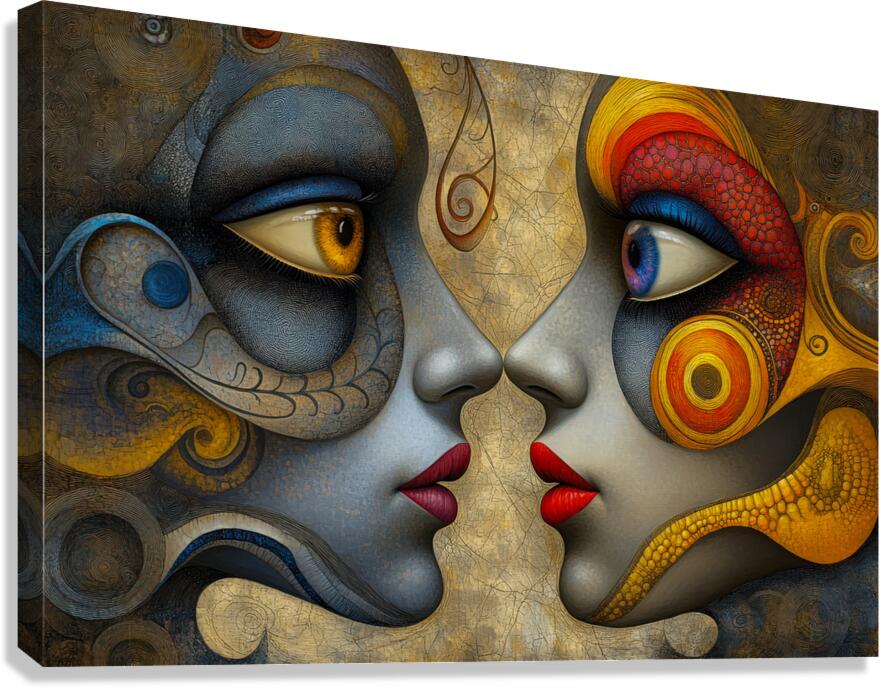 two faces john print Canvas Print