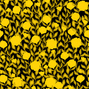 Yellow roses on the wall