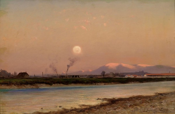 Geneva seen from the Arve river Print