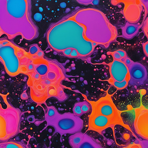 Pouring Art Collection Neon Colors 2