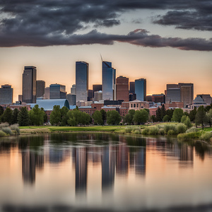 Dark Clouds City Skyline 